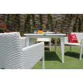 Elegant Design Poly Rattan 4 Chairs Dining Set For Outdoor Garden Patio Wicker Furniture